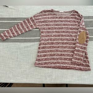 Brand: Viamor  Size: large  Color: dark red, white